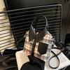 Креативный дизайн ткани Женские сумки на плечо Контрастный цвет Клетка Женская сумка через плечо Забавная Портативная Универсальная Женские сумки