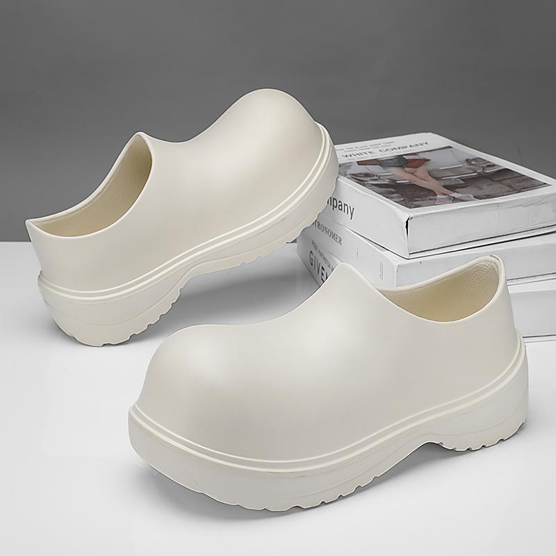 Новые туфли дерби для мужчин, уличные туфли с толстой подошвой, нескользящие, дождевые туфли, большие, для пары, для дома, легкие, водонепроницаемые, для поваров, для женщин