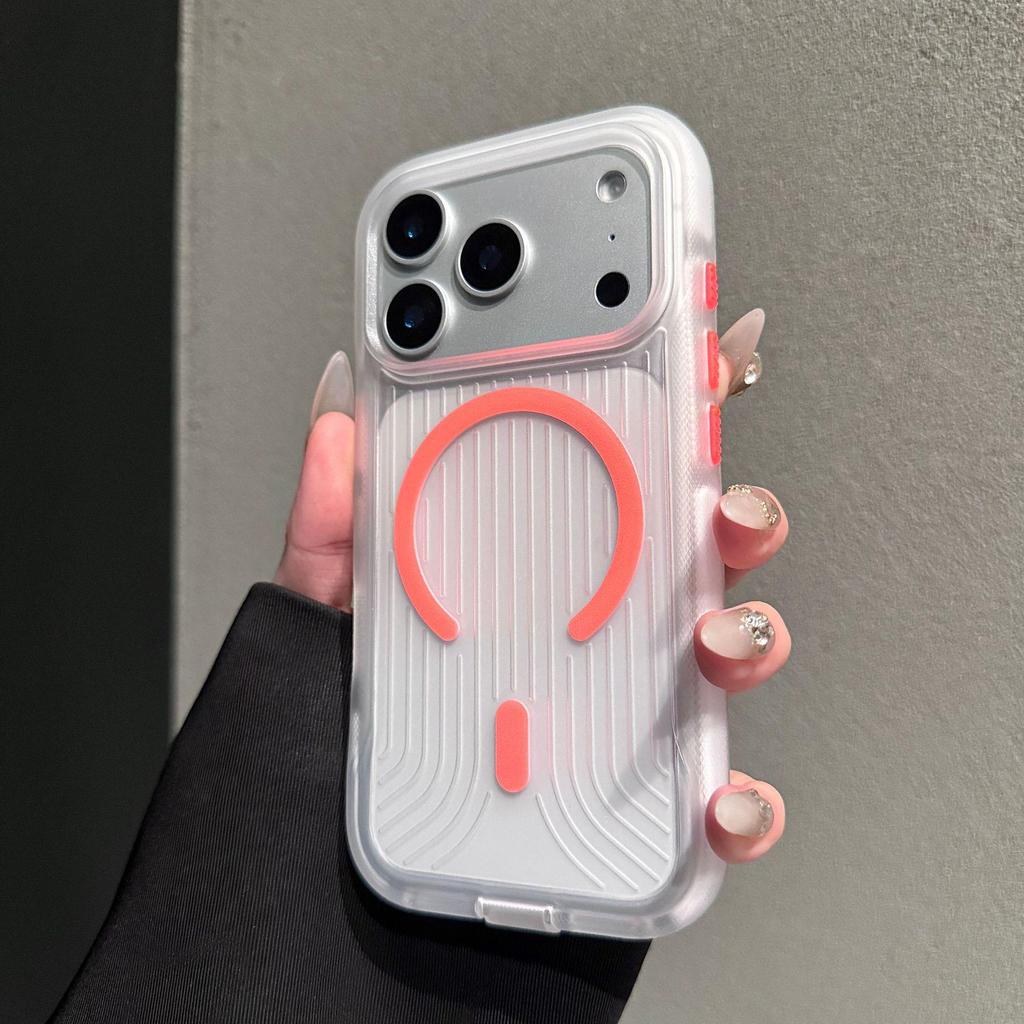 Luminous Magnetic Anti-slip Strip for Apple 17PROMAX iPhone16 Matte Soft Case
