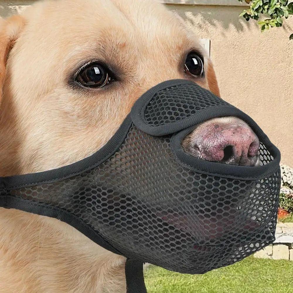 Adjustable Strap Dog Mouth Cover Anti-Bite Pet Mouth Mask Durable Mesh Dog Muzzle  Family Use