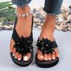 2024 Новые летние женские модные цветочные дизайнерские нескользящие сандалии на толстой подошве для отдыха на открытом воздухе с открытым носком для пляжа женские тапочки