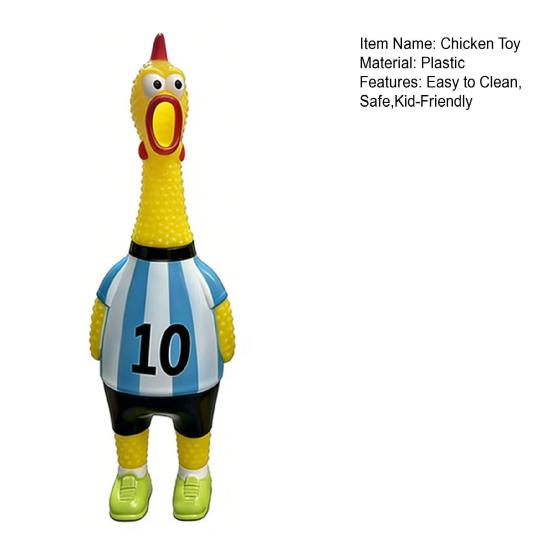 Screaming Chicken Toy for Dogs Rubber Squeaky Chicken 12.6 Inch Detachable Design Loud Scream Sound Stress Relief Prank Novelty Toy for Adults