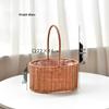 Rattan Handwoven Flower Art Arrangement Basket - Faux Rattan Florist Basket for Living Room or Fruit Display.