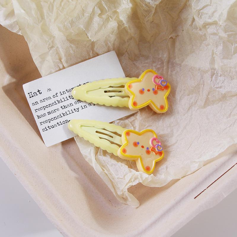 Осенне-зимний милый девчачий набор заколок для волос: Милые мультяшные заколки для челки