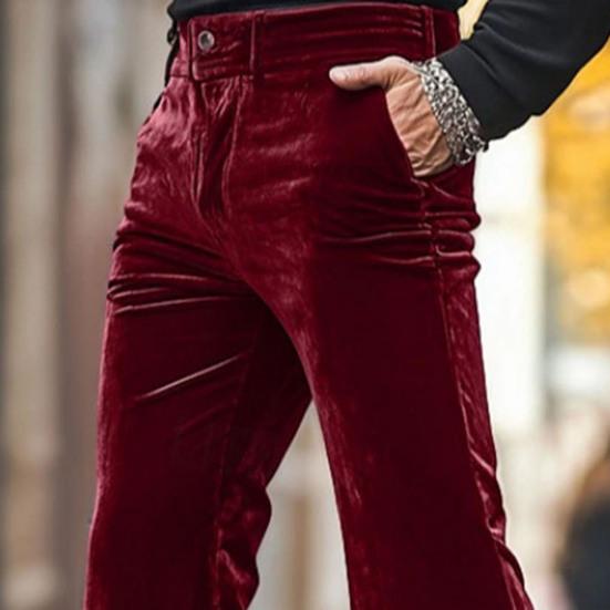 Мужские расклешенные бархатные брюки в стиле ретро 70-х годов, наряд в стиле диско, повседневные свободные брюки-клеш для вечеринок в офисе и на улице