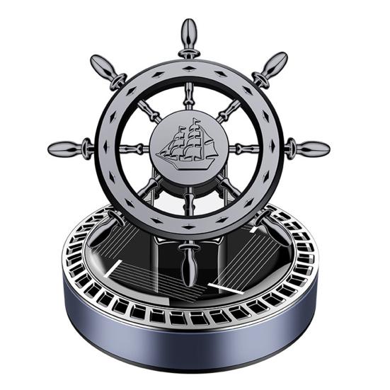 Солнечный автомобильный освежитель воздуха, вращающийся винтажный руль, длительный аромат, очистка воздуха, автоматический ароматерапевтический диффузор, орнамент, аксессуары для салона автомобиля