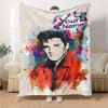 Elvis Presley Customize Your Name Blanket Gift Personalized Blanket Warmthful Decor Suitable for Living Room Couch Nap Chair Ideal for All Seasons