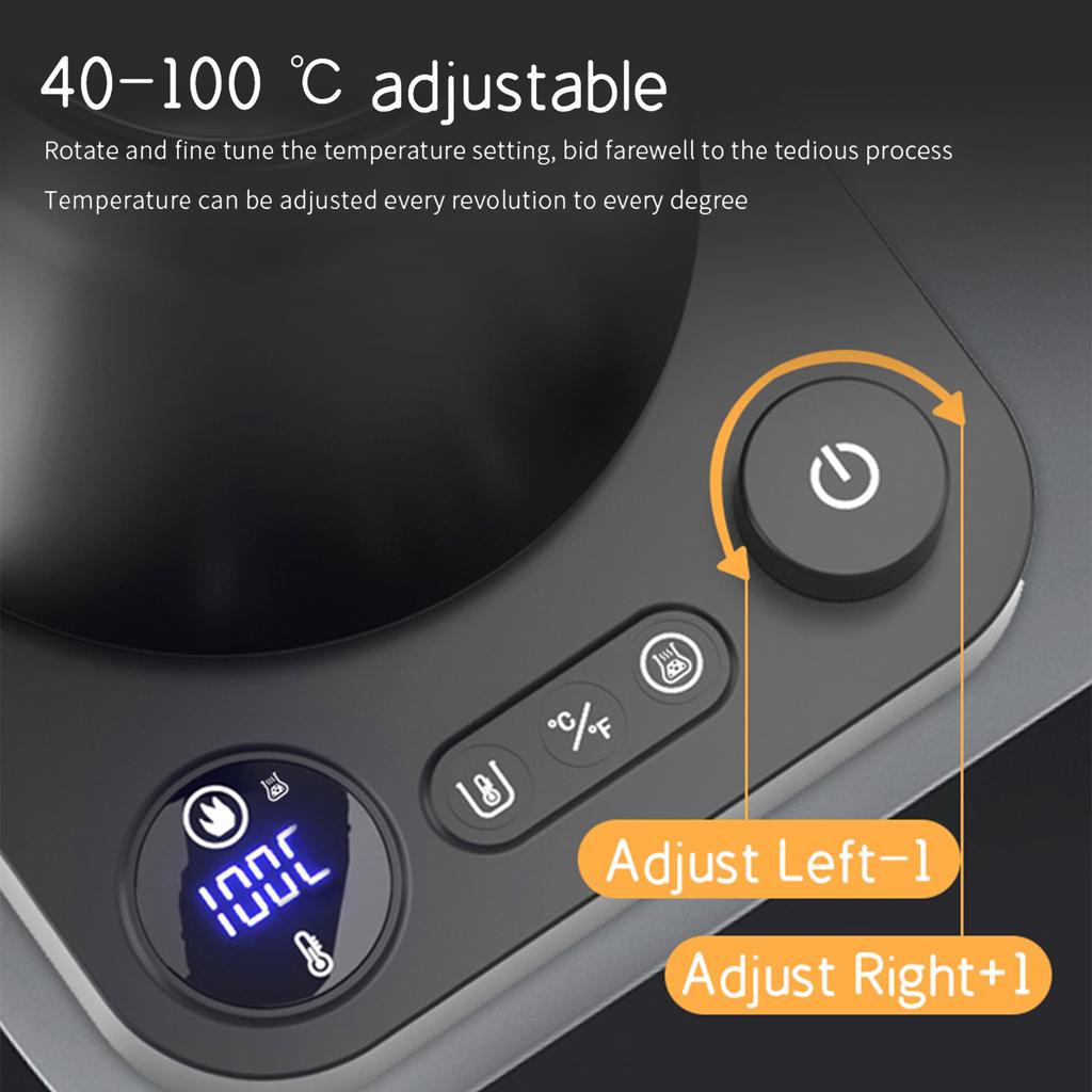 Electric Gooseneck Kettle 1200W Powerful and Fast Water Boiler Stainless Steel Inner NTC Temperature Control LCD Display Auto Shut Off 0.9L Kettle