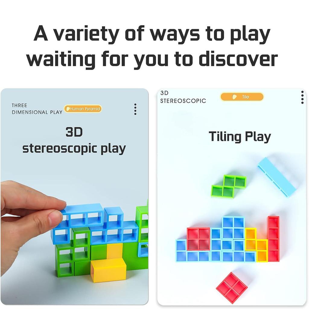 Складные блоки Tetra Tower Balance Game Складные строительные блоки Головоломка Доска Сборка Кирпичи Развивающие игрушки для детей