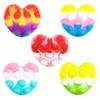 Pop It Ball,Heart Pop It Balls 3D Pop Fidget Stress Ball Toy Silicone Bouncing Ball Stress Relief Hand Toys,Pop Party Favor for Adult Kids (3D Ball)
