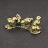 New Creative Chicken Eating Rice Brass Ornaments Rural Animal Handicrafts Retro Desktop Chicken Tea Pet Home Decor Wholesale