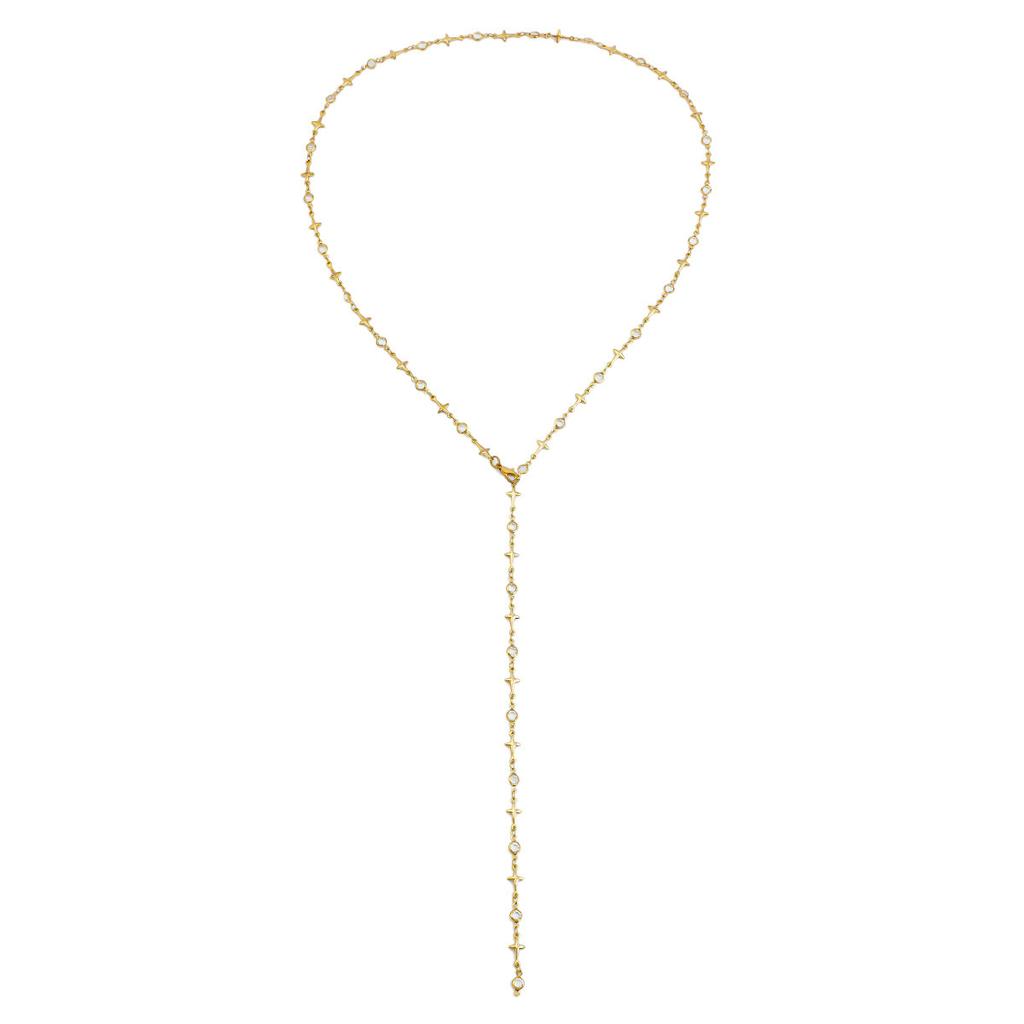 Красочное Y-образное ожерелье-цепочка «Дейзи», Милая трехмерная металлическая медная цепочка на ключицу