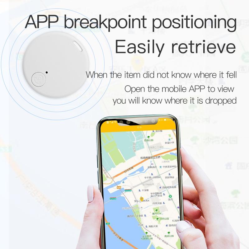 Мини-трекер для собак, GPS, Bluetooth 5,0, устройство против потери, круглое устройство, устройство для защиты от потери, детская сумка для домашних животных, кошелек, отслеживание, умный локатор