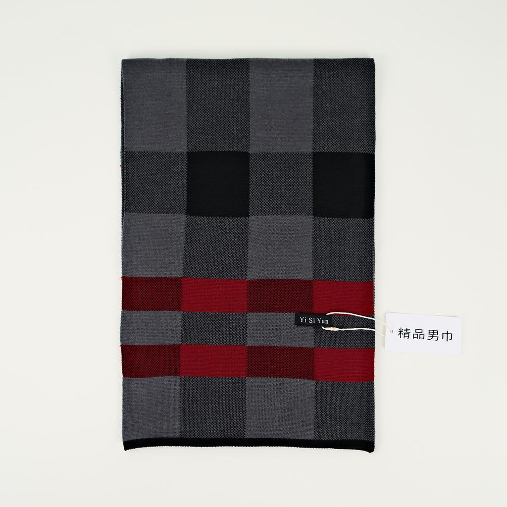 Men's Classic Winter Scarf Cashmere Feel Winter Scarves Long Formal Soft Scarf for Men Casual Scarves Luxuriously Plaid Scarf