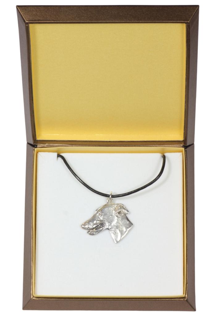 Greyhound, English Greyhound – Dog necklace in gift box, silver-plated locket for dog fan | Art-Dog