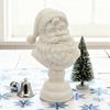 1/2Pcs White Santa Claus Head Statue Resin Figurine Christmas Tabletop Decoration Tabletop Bookshelf Home Decor Ornament