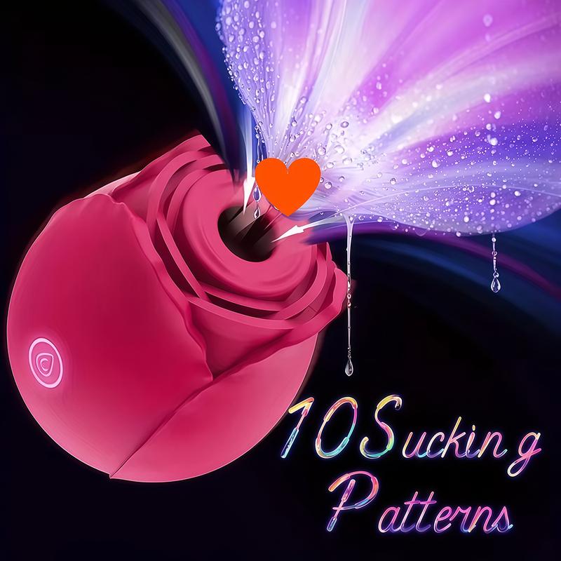 Sucking Vibrator Rose Sex Toy for Women 10 Speed Vibrator Automatic Adult Sex Toy Tongue Licking Rose Flower Vibrator Massager