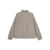 Fear of God Essentials Ветровка унисекс с высоким воротником и молнией на половину, со спущенной линией плеча, цвет цементный, FOG-FW20-359