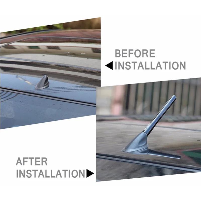 3,5 см/8 см/12 см универсальная автомобильная короткая радиоантенна из углеродного волокна черная автомобильная антенна на крышу радиоантенна FM/AM металлические приемные антенны