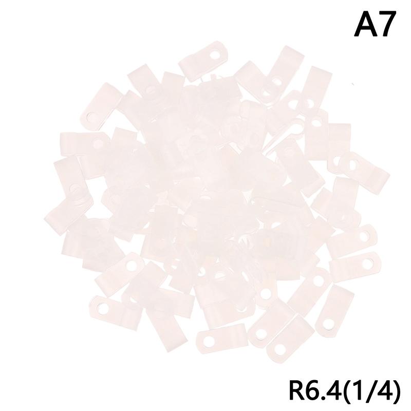 100Pcs/Pack U-Type R-Type Nylon Clamp Cable Clips Plastic Hose Fasteners Mount Fix Hardware Electrical Fitting Wire Management