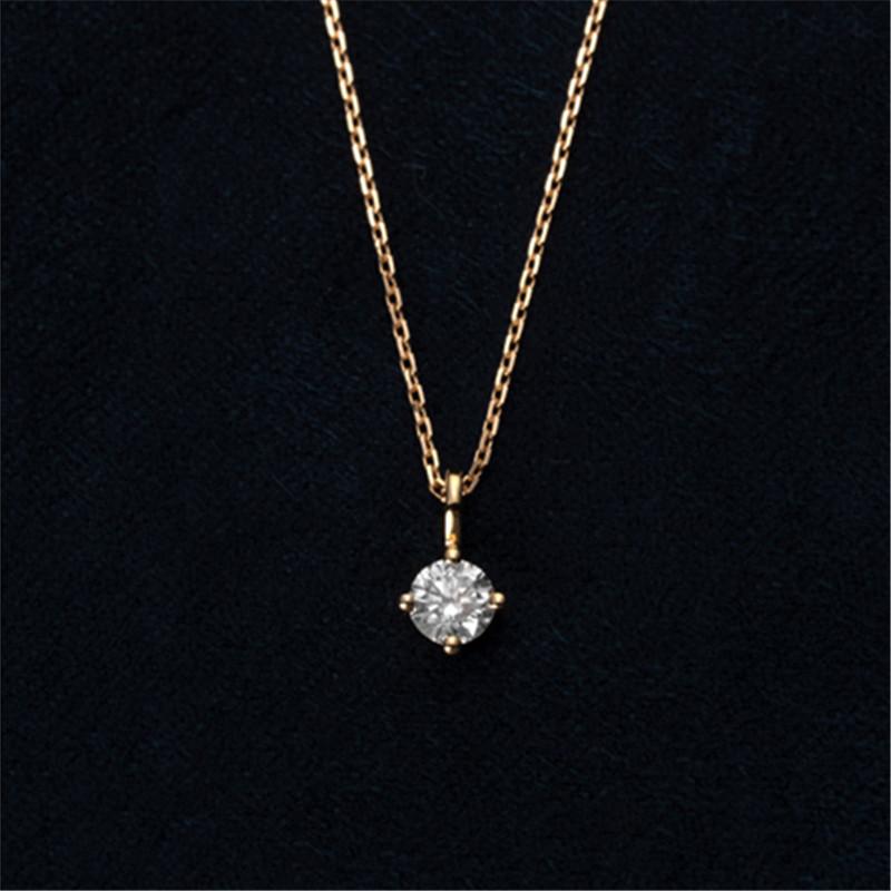 Ожерелье из стерлингового серебра 925 пробы с покрытием из серебра 14 карат, классическое ожерелье с четырьмя когтями и одной циркониевой цепочкой на ключицу для женщин, маленькие изысканные свадебные украшения