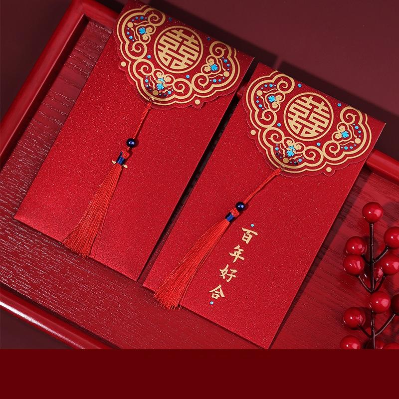 2шт свадебная кисточка красный конверт