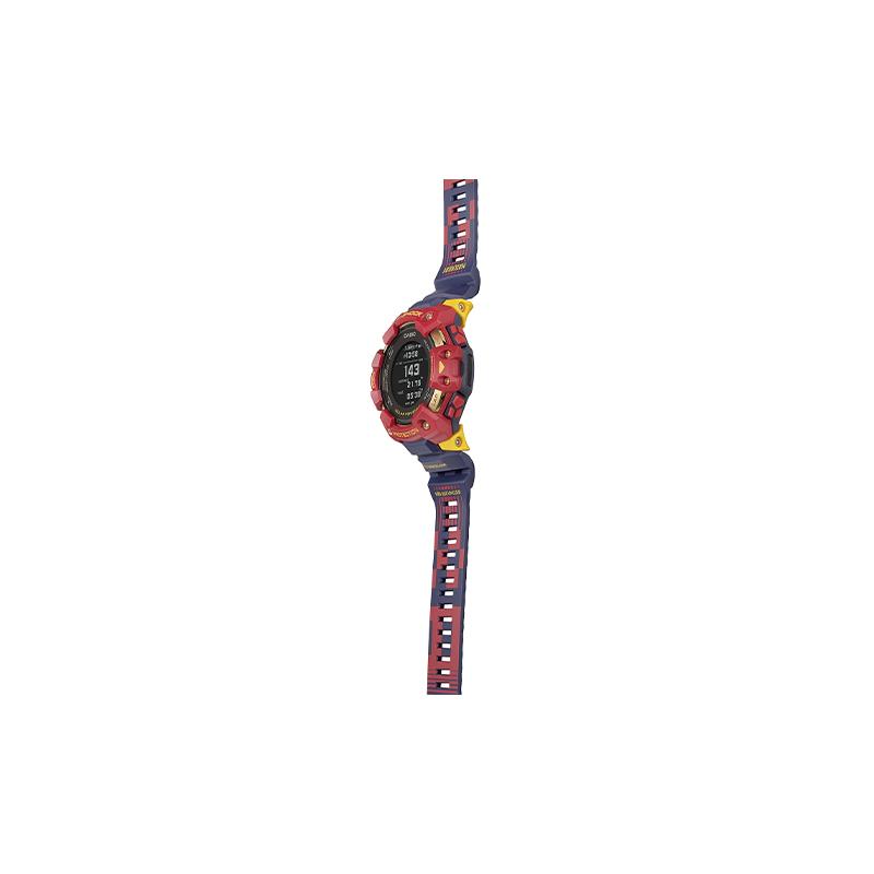 Casio Серия G-SQUAD Модель в сотрудничестве с Барселоной MATCHDAY, логотип Барселоны выгравирован на задней крышке, кварцевый механизм, полимерный ремешок, GBD-H1000BAR-4JR