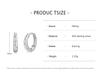Ailmay New Arrival 925 Sterling Silver Unique Fashion Geometric Design Zircon Hoop Earrings for Women Korean Style Fine Jewelry