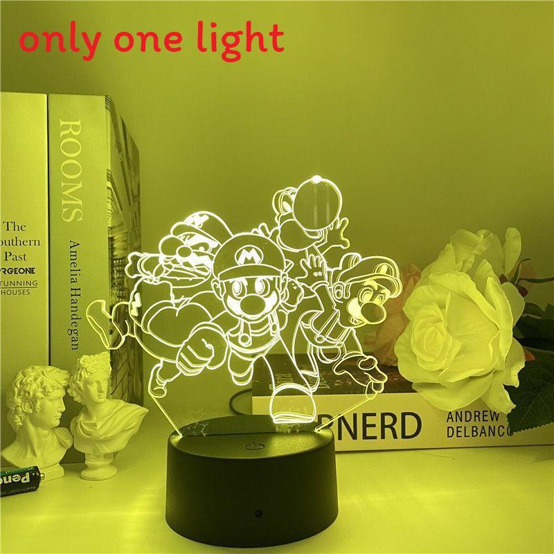 Super Mario Yoshi 3d Acrylic Night Lamp With Touch Control For Kids Room