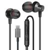 MAS CARNEY TI3 Digital USB Type C Earphones USB C Earphones Earphones Noise Isolation Pure Sound and Powerful Bass for Type C Music Devices Black