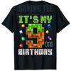 Its My 9th Birthday 9 Years Old Video Gamer Pixel Birthday Boy TShirt Level 9 Unlocked Game Controller Saying Tee Novelty Gift
