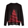 Women's Cute Sweatshirt Knitted Fashion Casual V-neck Long-sleeved Cozy Print Top