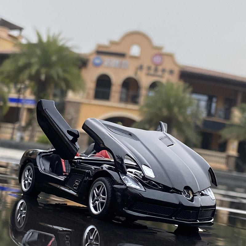 1/32 Benz SLR Roadster сплав спортивная модель автомобиля литая металлическая игрушечная машина модель автомобиля имитация звука свет коллекция детские подарки