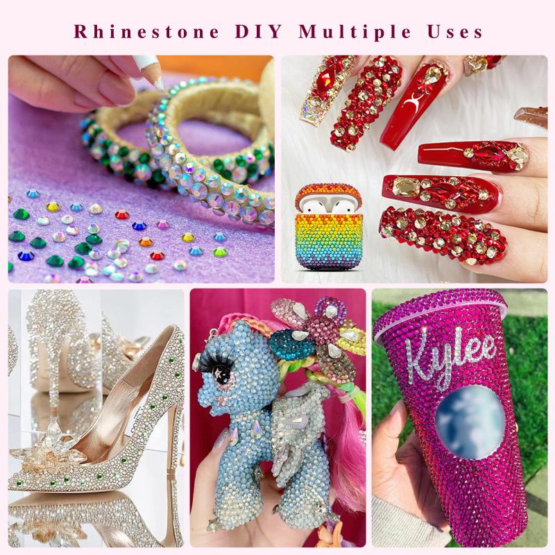 Temperature-Changing Glass Flat-Bottomed Drill, Heat-Changing Shallow Rhinestone Diy Jewelry, Nail Drill Accessories, Decorative Accessories