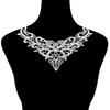 Embroidered Lace Collar V-Neck Butterfly Applique Women Embroidery Lace Neckline for Dress Gown Costumes DIY Sewing
