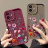 Чехол с цветочным принтом для iPhone 16 Pro Max 15 14 Plus 13 12 Pro 11 XR XS 8 7 цветов, матовый противоударный чехол для защиты линз, мягкий чехол из ТПУ