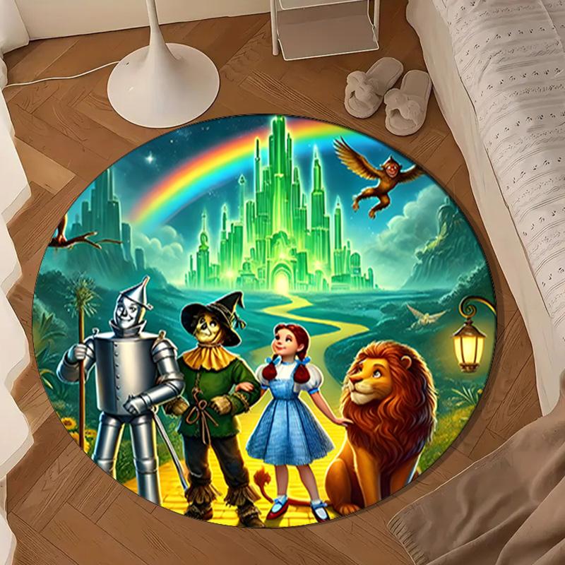 Wonderful Wizard Adventure Round Rug for Livingroom,Bedroom, Palyroom, Chair Rug, Area rug, Circle Carpet, Large Size Fan Christmas gift