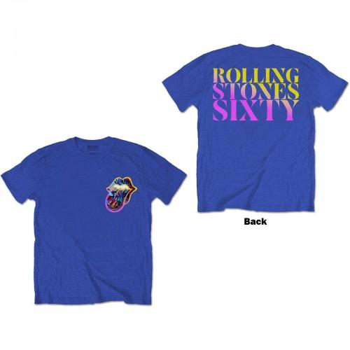 The Rolling Stones Футболка унисекс для взрослых Sixty Gradient Text из хлопка