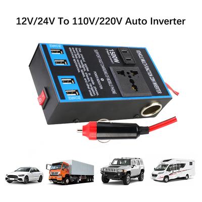 Инвертор для грузовика DC 12V 24V в AC 110V/220V AC Преобразователь Адаптер питания USB Зарядные устройства 3.0 Штекер прикуривателя Розетка автомобильного инвертора