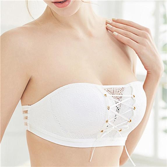 Women's Strapless Stealth Bra Wire Free Bra Bandage Brassiere Tira Underwear