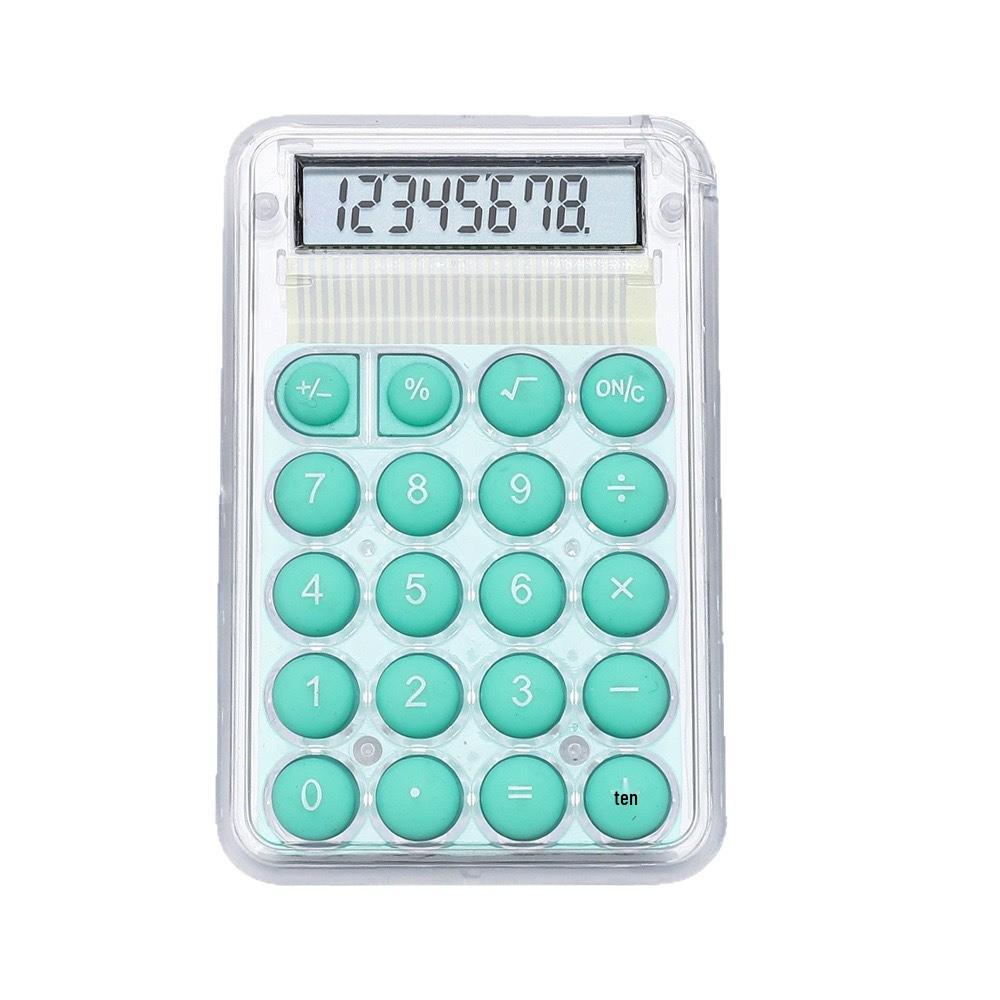 Mini Portable Calculator - Cute, Transparent, Office Pocket Size