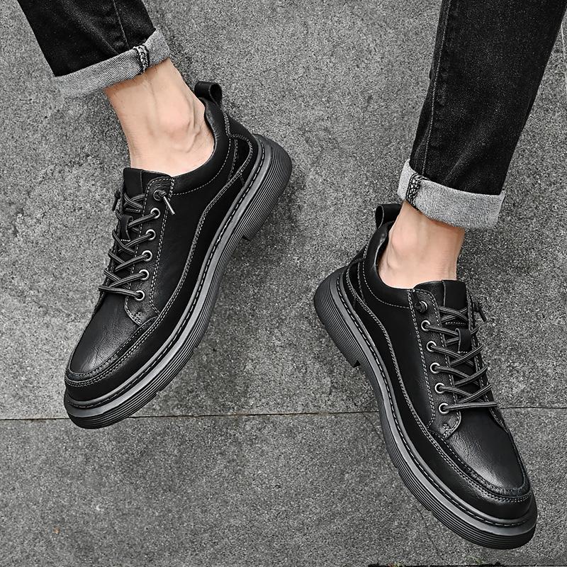 Итальянская модельерская мужская обувь. Деловая повседневная обувь. Мужская формальная мужская высококачественная уличная водонепроницаемая рабочая обувь в британском стиле.