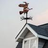 Witch Weather Vane Halloween Flying Witch Weathervane with Roof Mount Metal Direction Indicator for Outdoor Farm Yard Garden Decoration