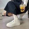 Women Korean Style Thick Soled Comfortable Casual Sports Sneakers for Women Flat White Running Vulcanized Shoes for Women