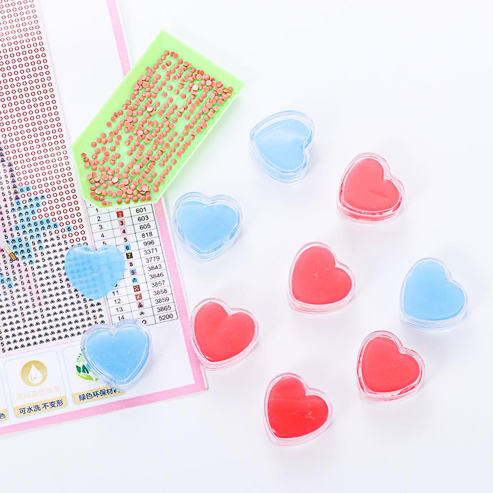 Контейнер для хранения Буровой раствор в форме сердца Клей для алмазной живописи Клей для алмазной живописи Глина