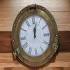 38.1 Cm Nautical Maritime Ship's Boat Clock Marine Time Beach Style Quartz Wall Clock Porthole Home Décor Gift, Housewarming Gift