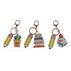 English Letter Pencil Rainbow Keychain Geometric Shape Teacher Education Pendant  Thanksgiving Gift