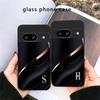 Элегантные буквы 'S M R' для Google Pixel 8 7 9 10 Pixel 10 Pro XL Pixel 9 Pro XL Pixel 8a 7a Pixel 7 Pro Черный стеклянный чехол для телефона