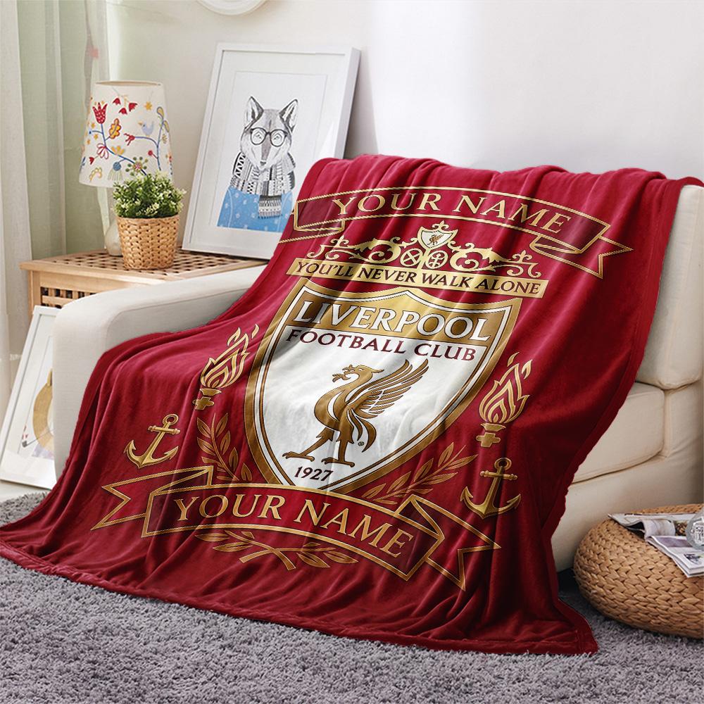 Custom Name Liverpool2 Flannel Blanket, High quality Comfortable for All Seasons, Home Decor, Warmth and Comfort
