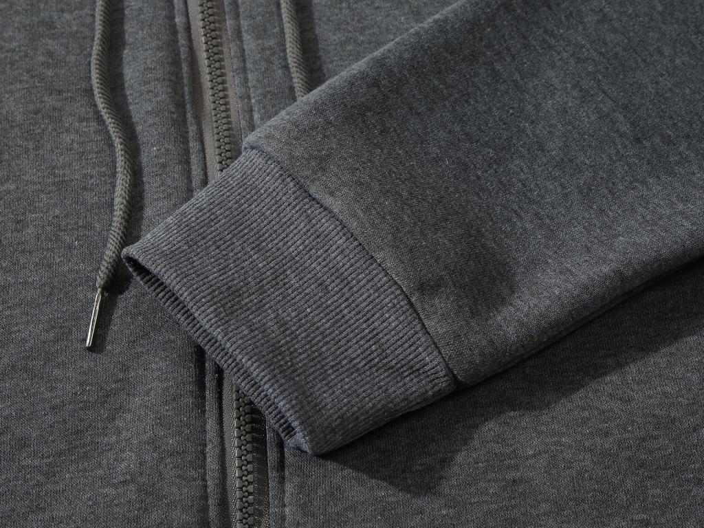 Мужская толстовка с капюшоном из флиса, кардиган с длинными рукавами, толстовки с капюшоном на молнии для мужчин, спортивная толстовка, куртка с карманом, однотонное спортивное пальто